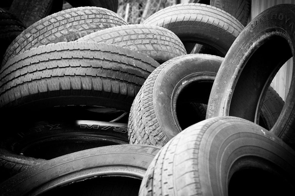 pile of vehicle tire lot