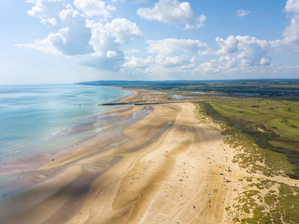 aerial view of seashore