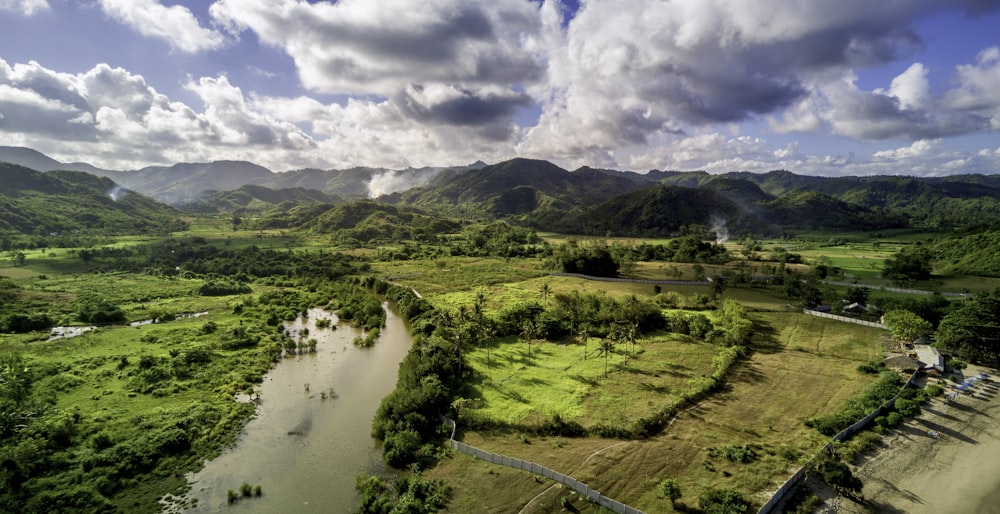 aerial photography of landmass