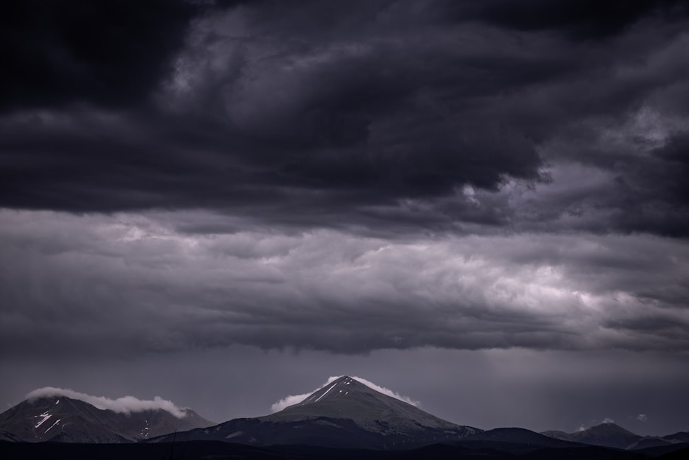 cloud formation above mountains