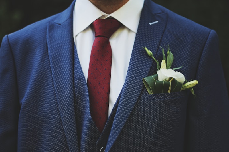 Sleek man in blue suit