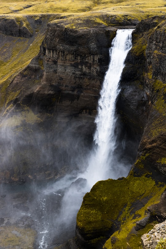 waterfalls in Háifoss Iceland
