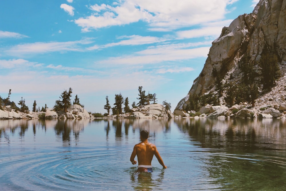 man on body of water