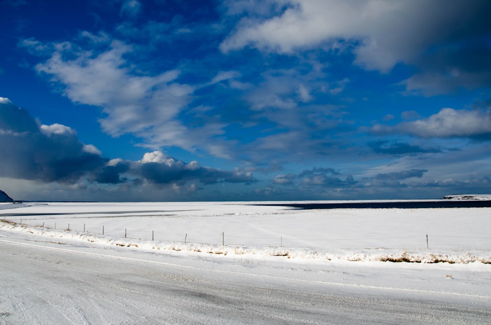 snow-covered land