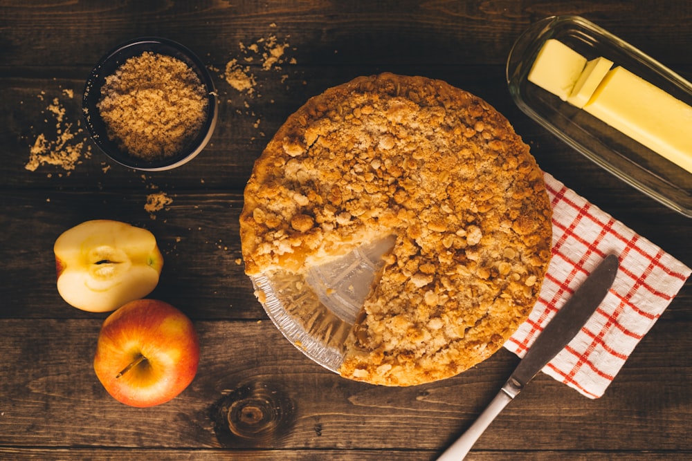 brown pastry on brown wooden table