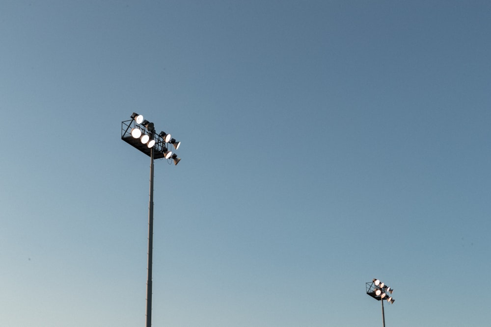 two black track lights