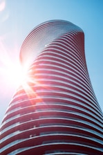 architectural photography of brown building