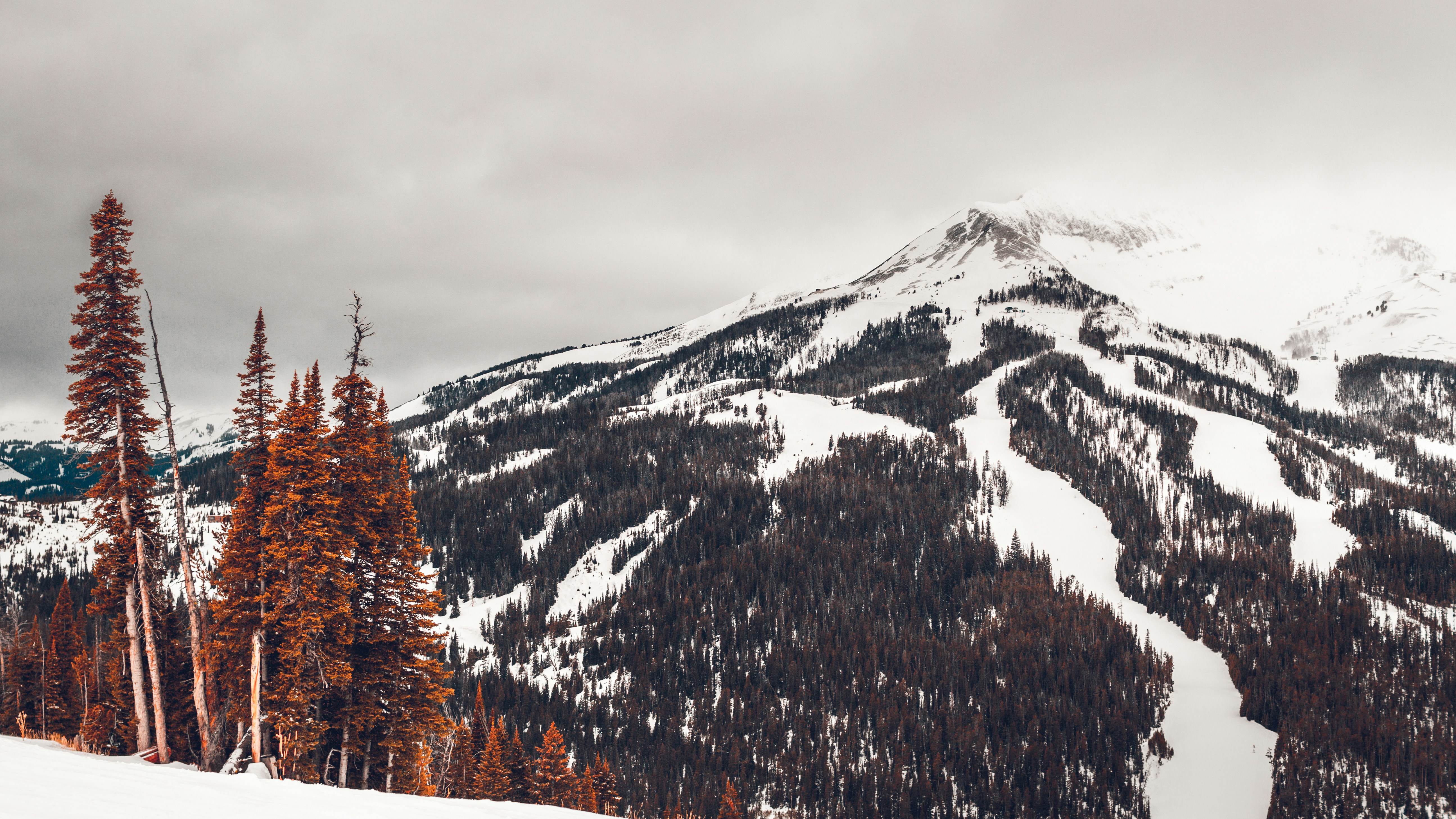 aerial photography of snow-capped mountain
