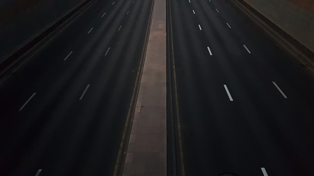 closeup photo of concrete road