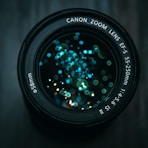 black Canon DSLR camera lens