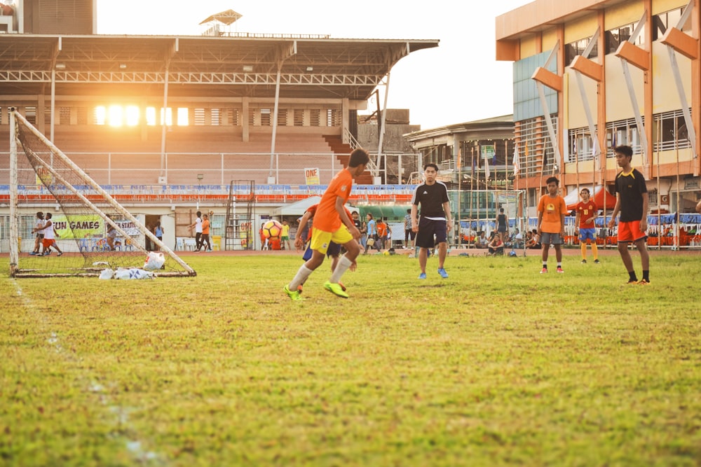 men playing soccer