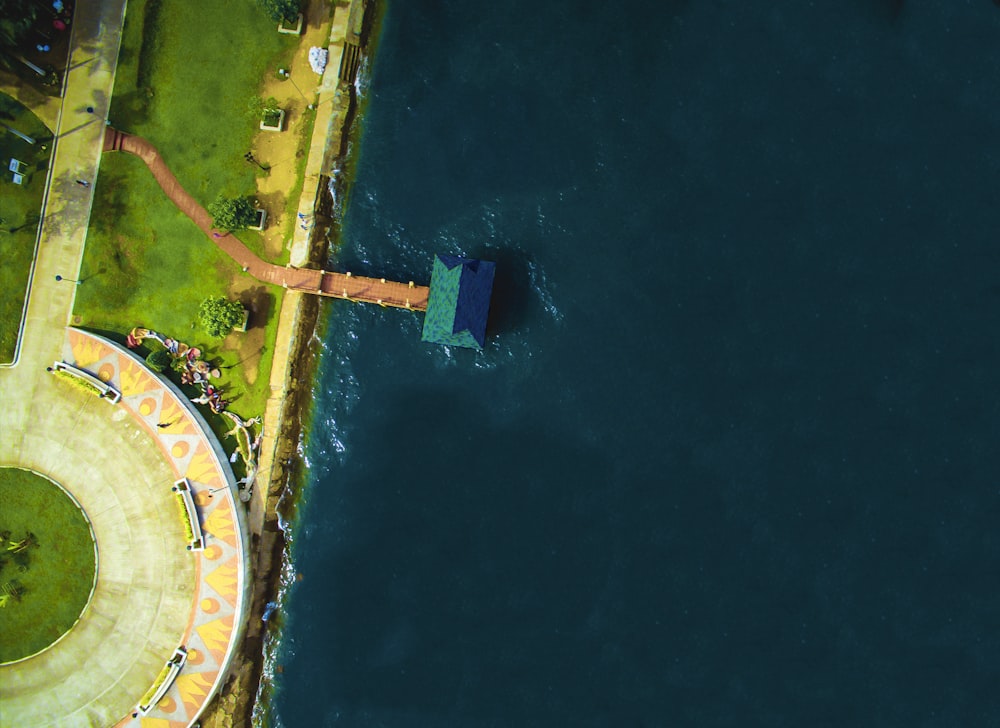 Luftaufnahme des Docks