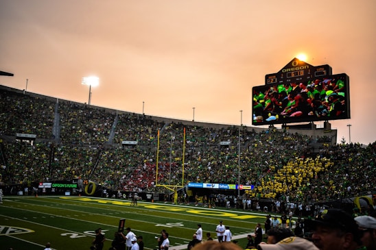 group of people at football stadium