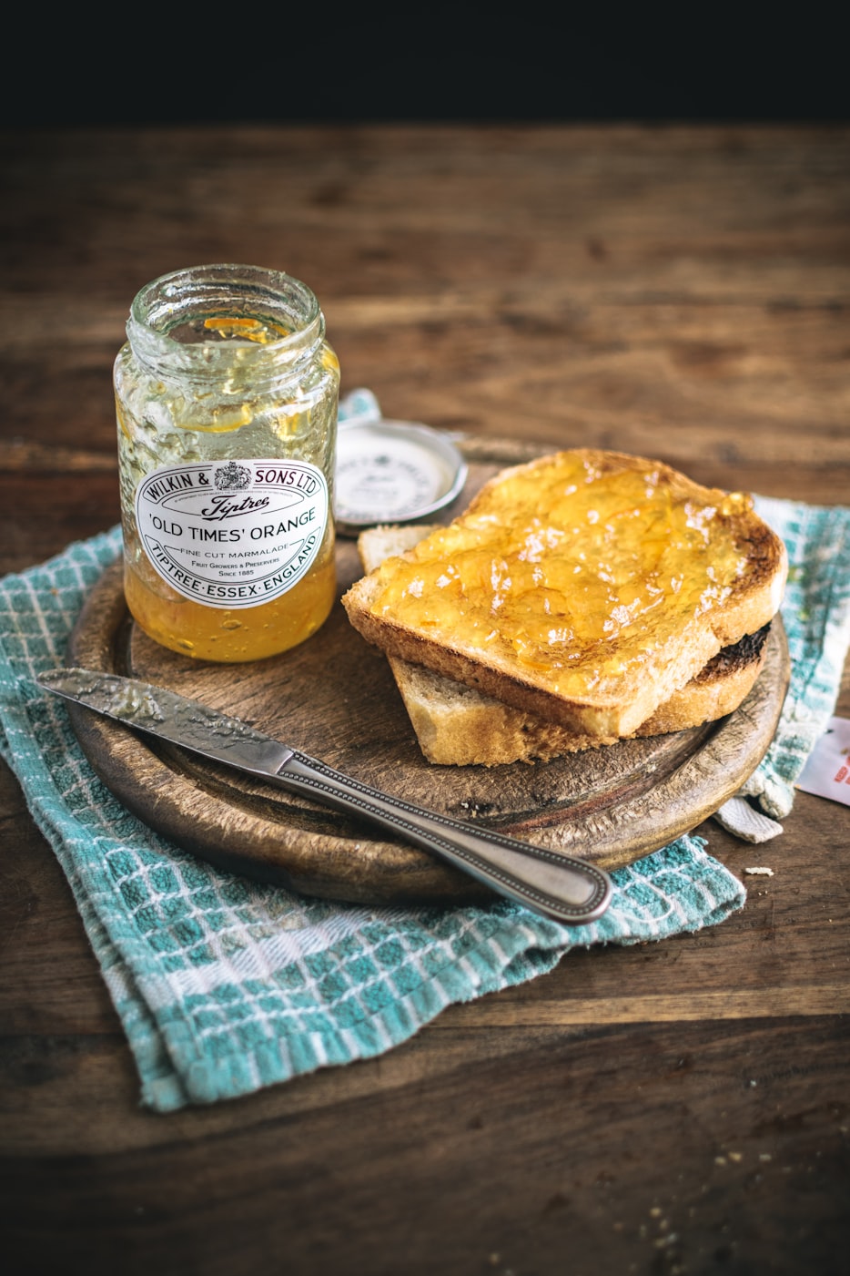 French toast with orange spread