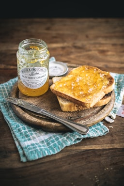 food photography,how to photograph breakfast of the gods; toasted sandwich with orange jam