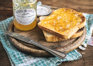 toasted sandwich with orange jam