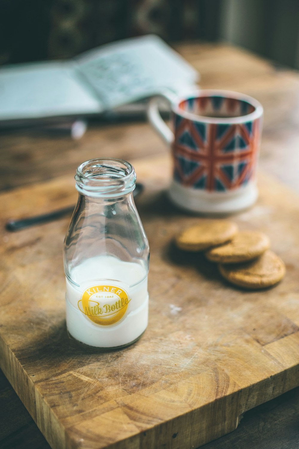 Kilner Milk Bottle on brown wooden table