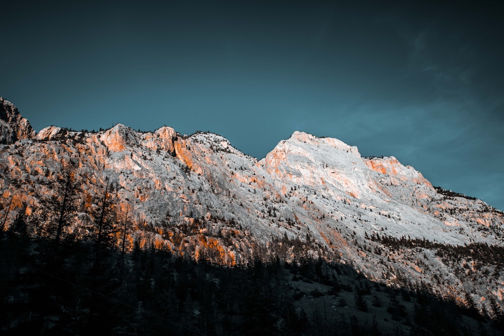 mountain under sky