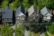 tilt-shift photography of house minitaure