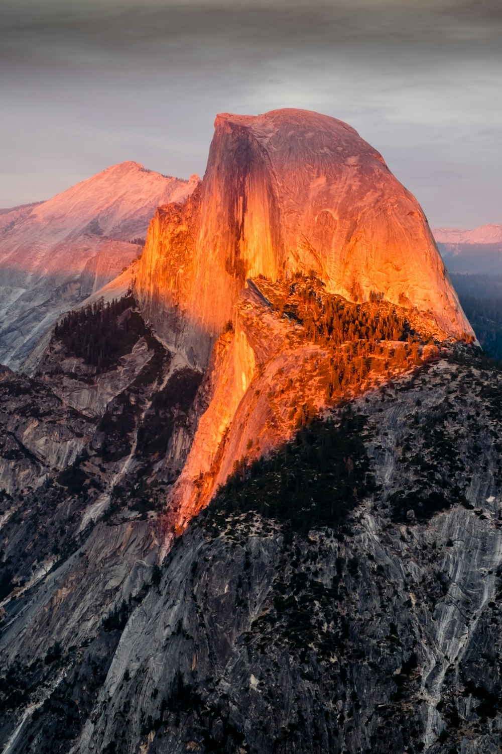 photo of sun light on mountain peak