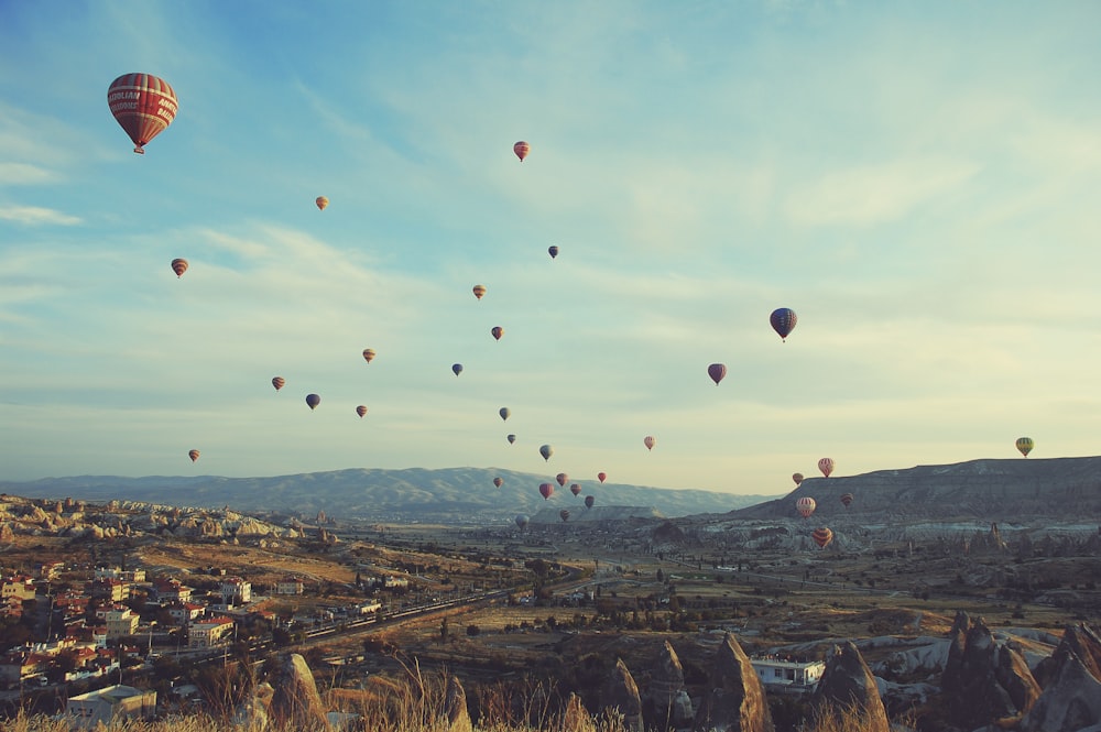 assorted-color hot air balloons during day time