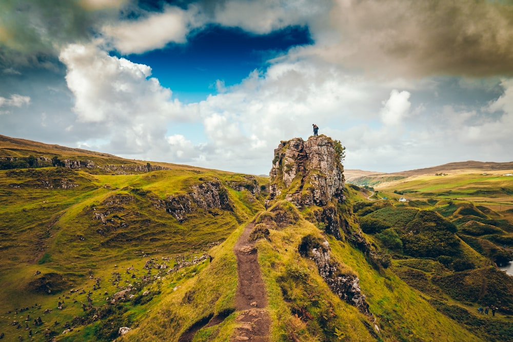 landscape photography of green and brown mountain