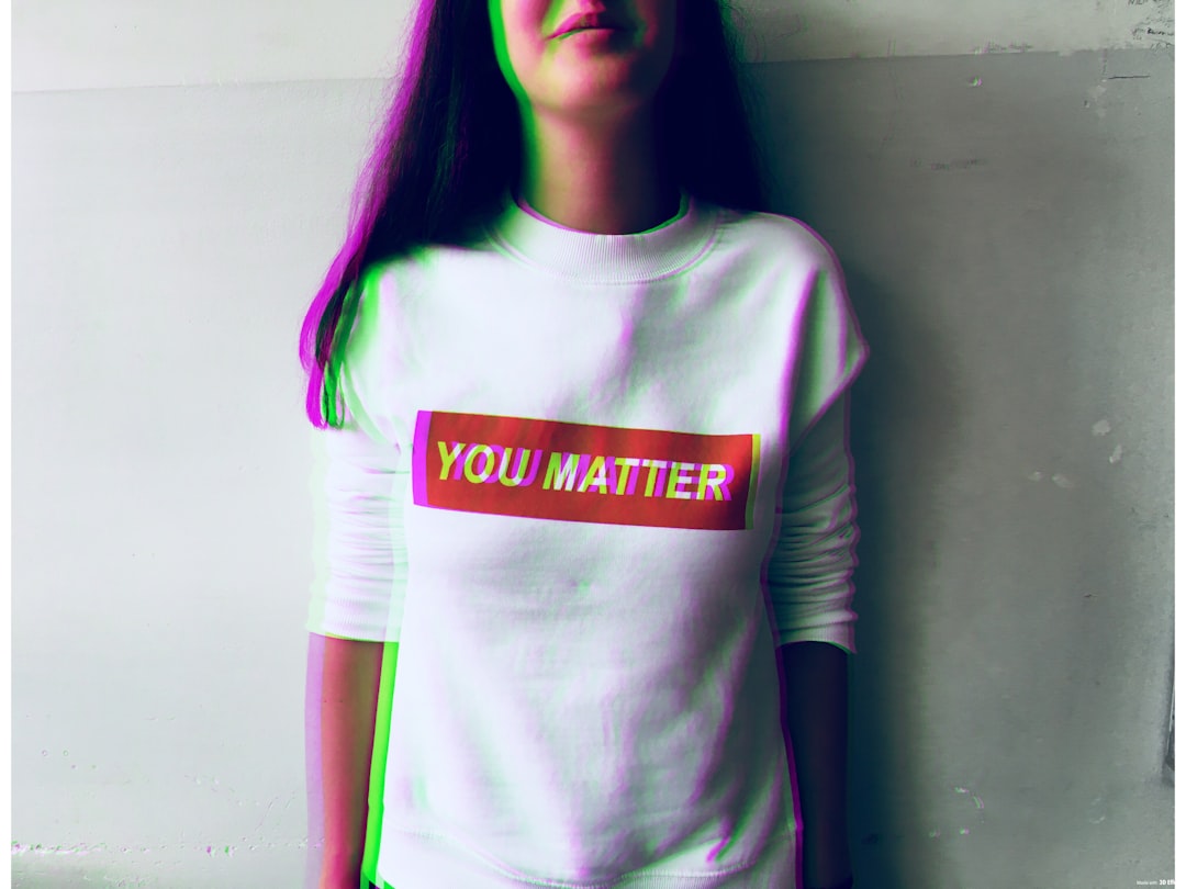 woman in white and red shirt, Took a pic of my friend and her cool sweater