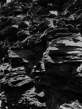 Detailed view of the geological layers of the Cuesta formations.