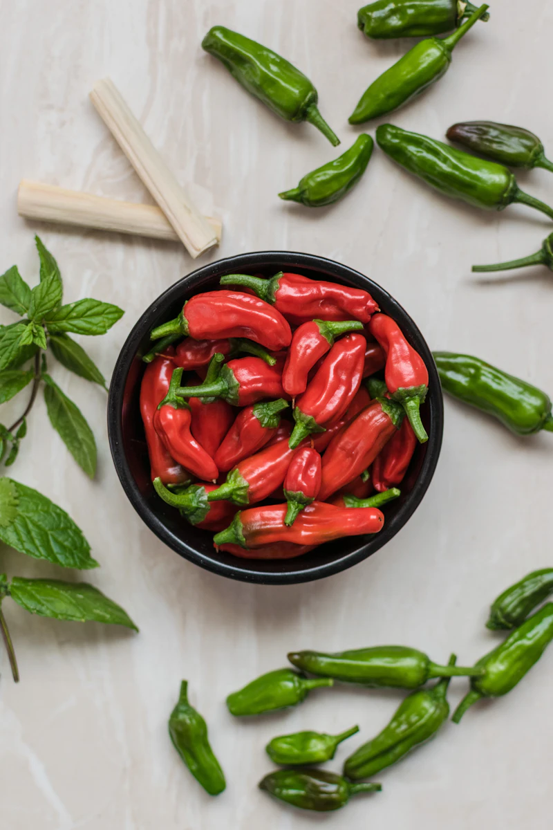 Fresh habanero peppers