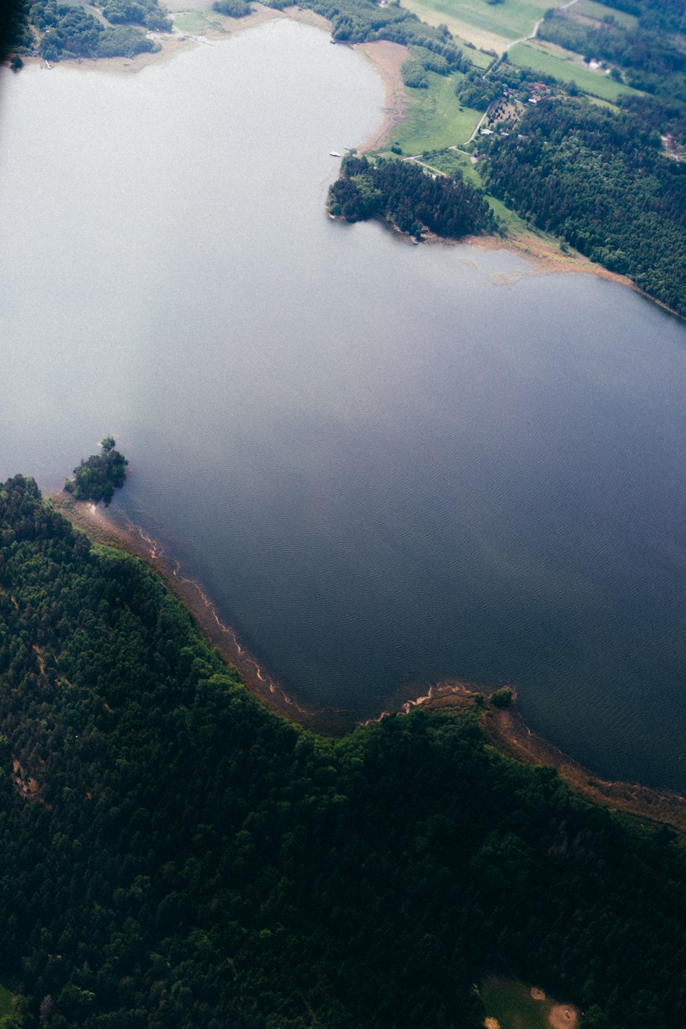 bird's eye view of lake