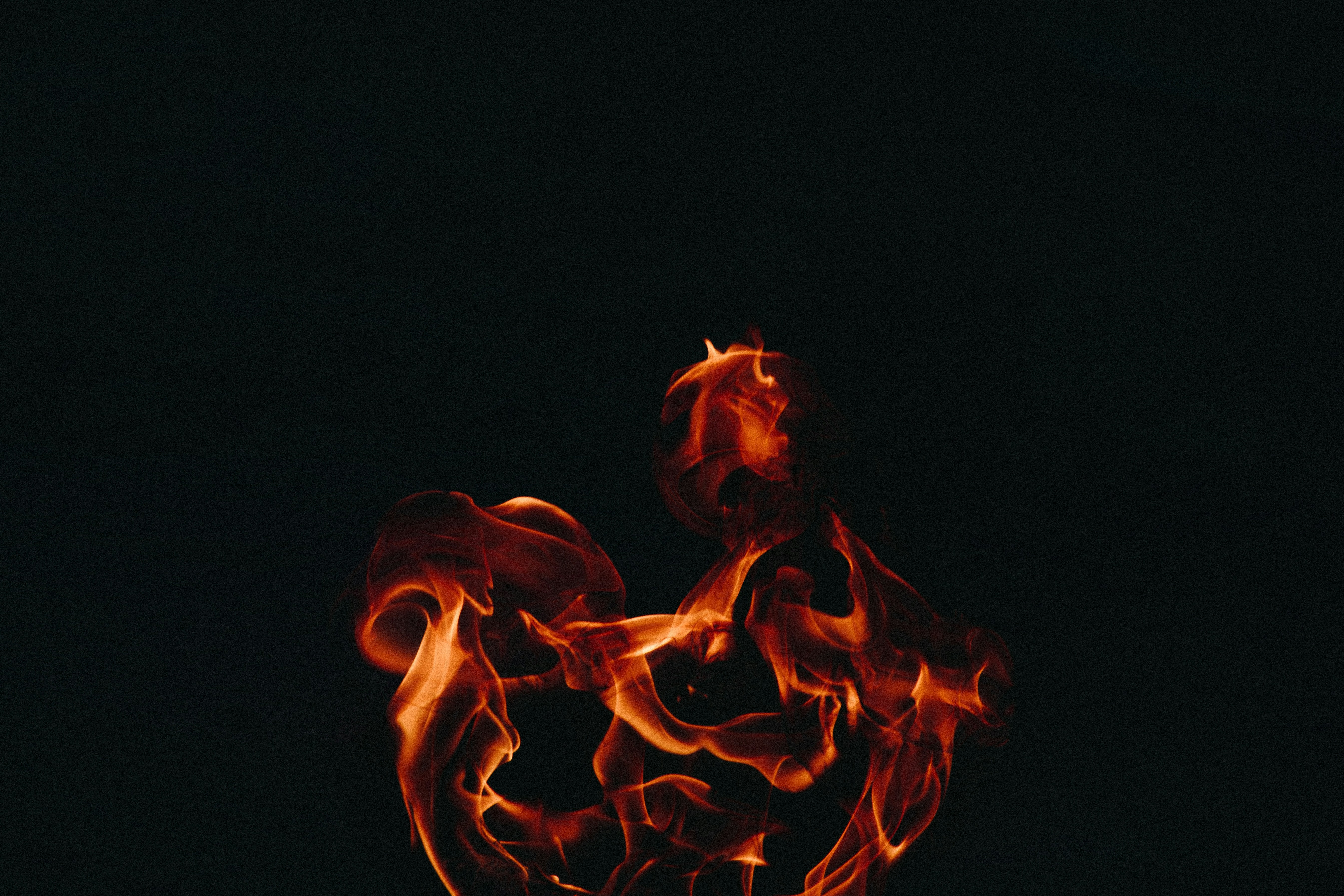 photo of fire during dark