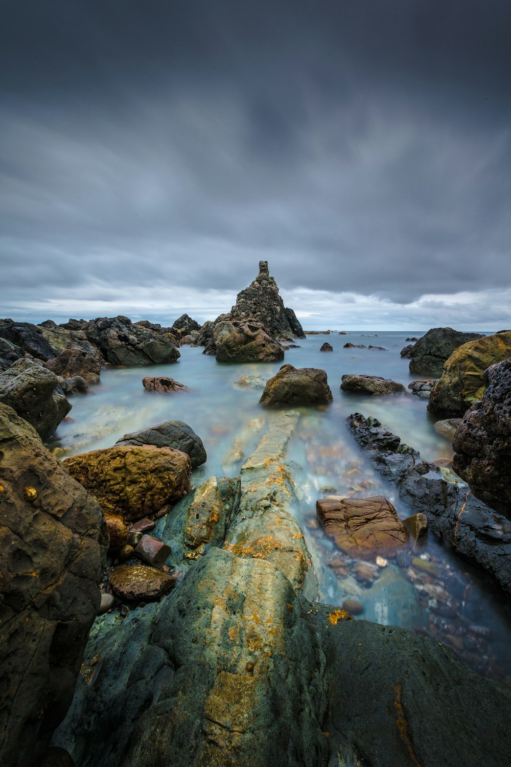 time lapse photography of river