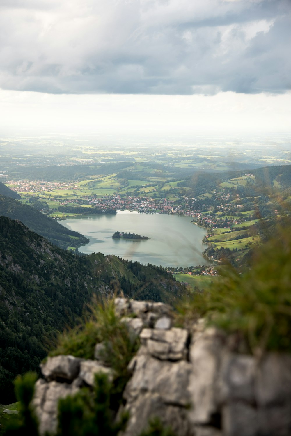 photo of body of water between land during daytime