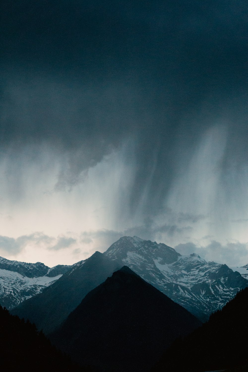 aerial photography of mountain