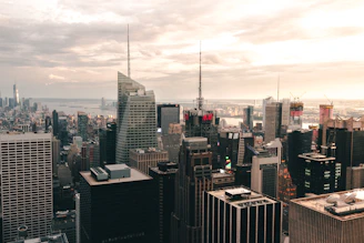 architecture photography of city buildings