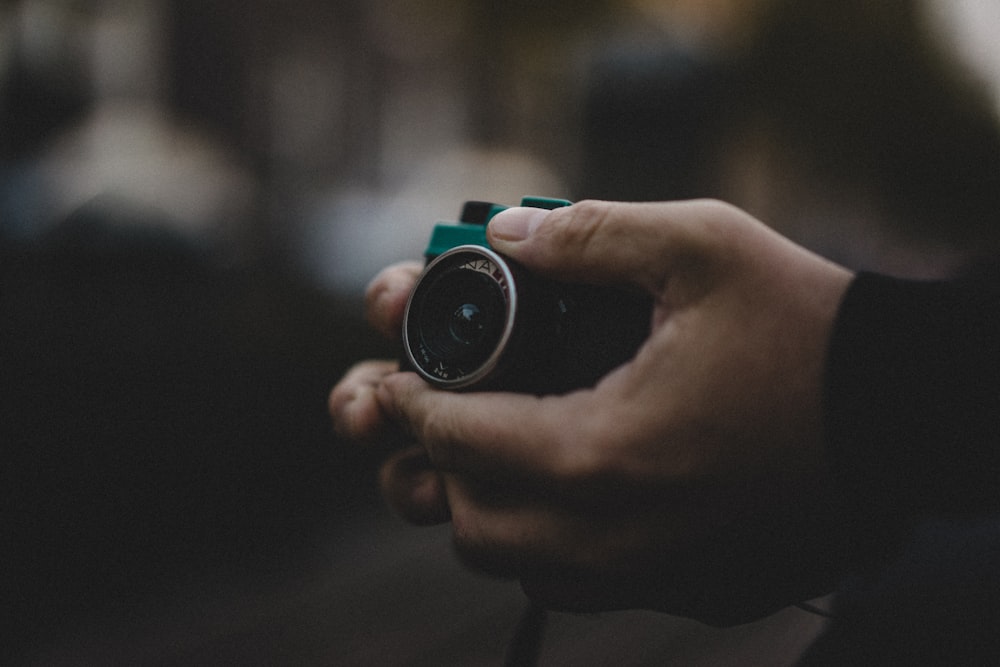 person holding camera