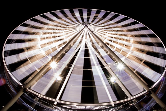 worms eye view photography of ferris wheel in Puebla Mexico
