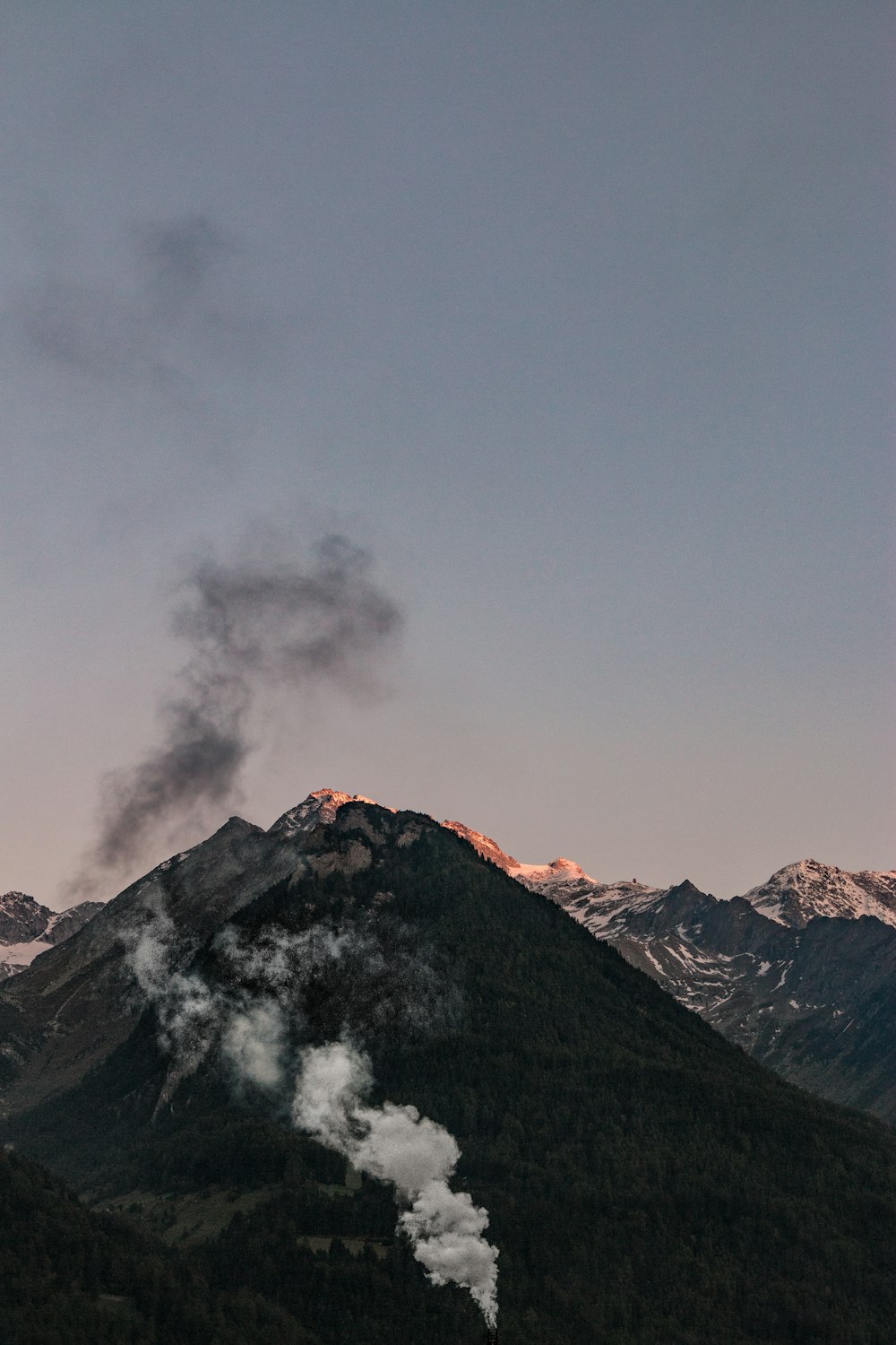 mountain peak during golden hour