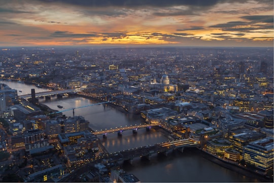 aerial view photography of the city in The Shard United Kingdom