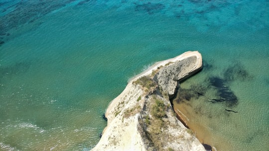 aerial photography of island during daytime in Corfu Greece