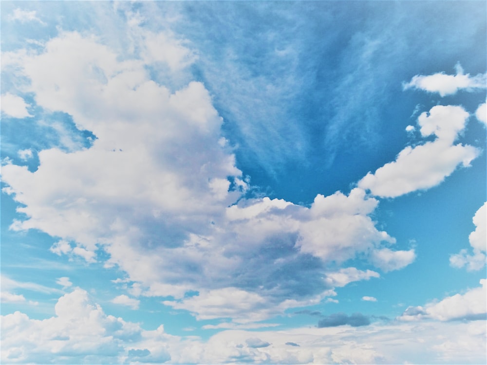 blue sky with white clouds