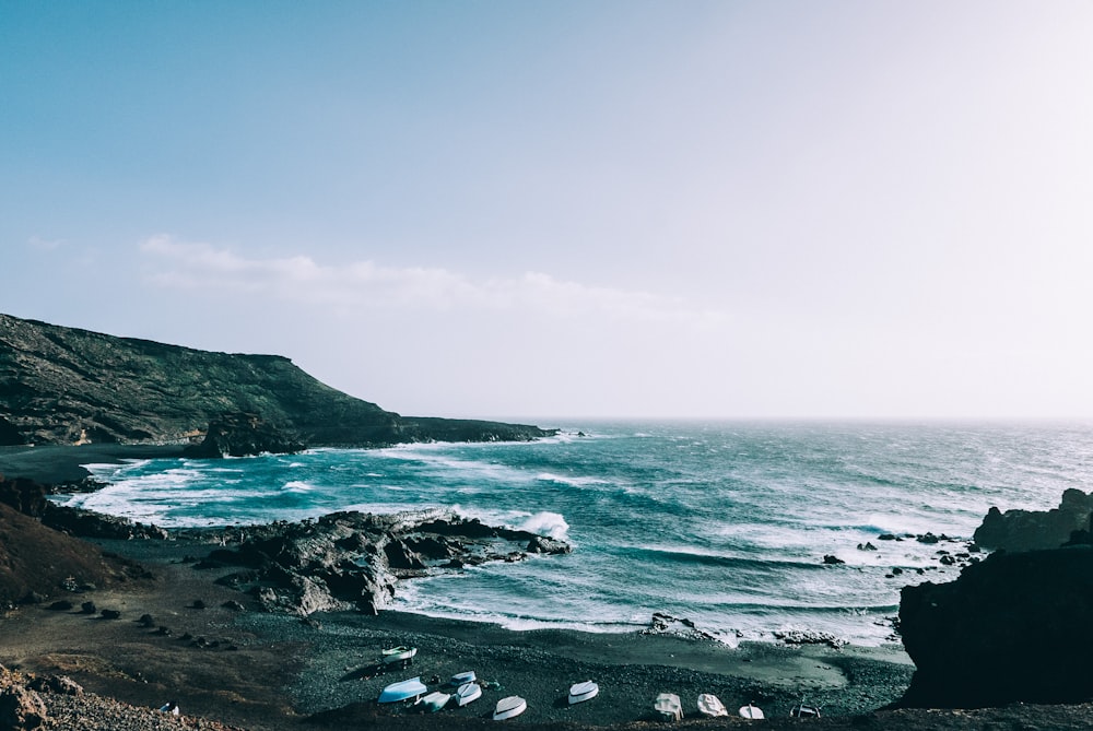 landscape photography of coastline