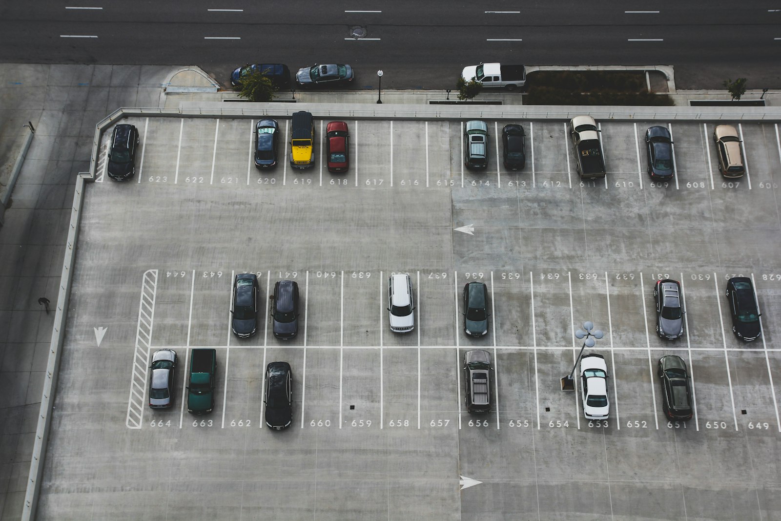 Canon 17-50mm sample photo. Aerial view of cars photography