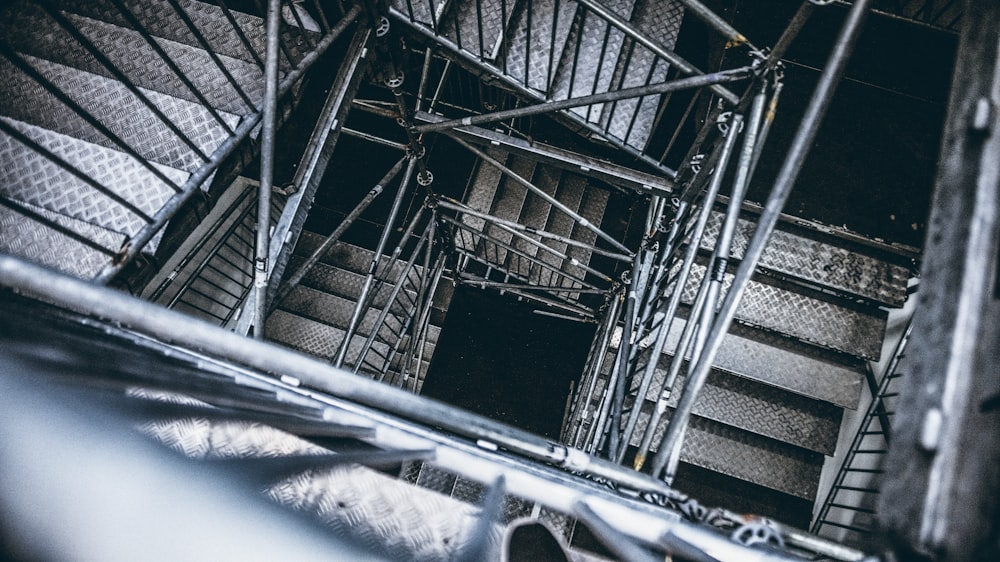 worms eye view of stairs