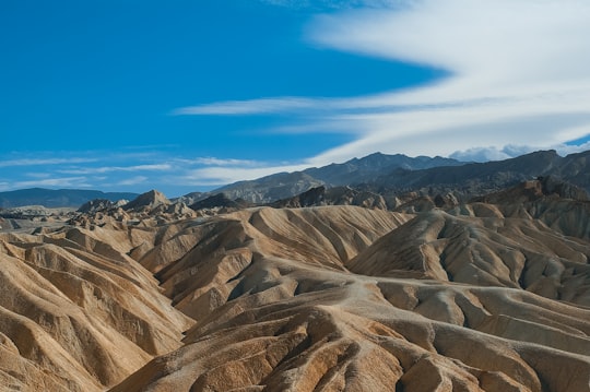 landscape photography of brown mountains in Death Valley National Park, Zabriskie Point United States