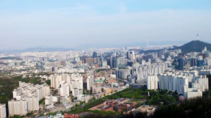 A panoramic cityscape highlighting prime real estate locations
