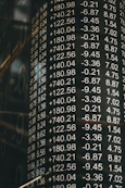 assorted numbers printed on wall