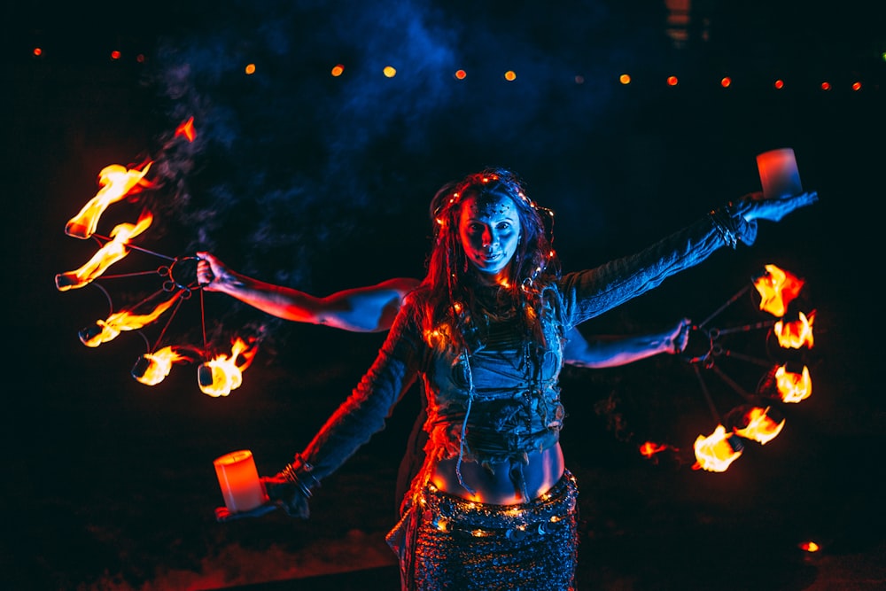 femme danse de feu