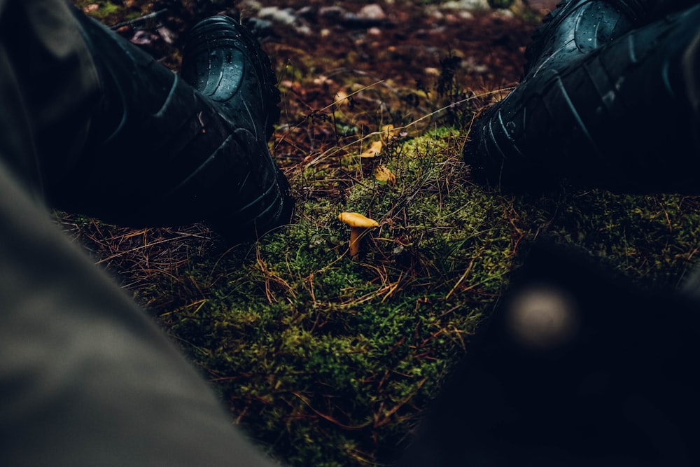 close-up photo of person's feet