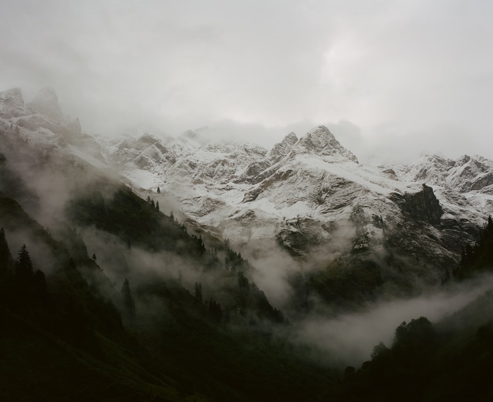 snow covered mounatins